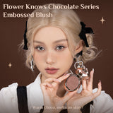 Flower Knows Chocolate Wonder-Shop Embossed Blush Soft Smooth Powder 5g