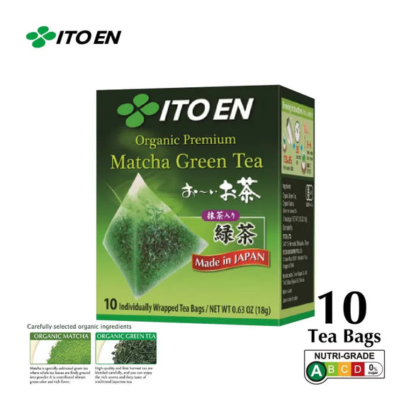 ITO EN Organic Premium Tea Bag Matcha Green Tea 10 tea bags
