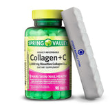 Spring Valley, Collagen Pills, 2,500 mg + C Tablets, Highly Absorbable Collagen Supplements, Dietary Supplement, 90 Count + 7 Day Pill Organizer Included (Pack of 1)