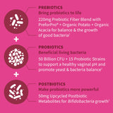 Garden of Life Dr Formulated Womens pH Probiotics 50 Billion CFU, Pre + Pro + Postbiotics - Digestive, Immune and Vaginal Support, Potato, Acacia, Postbiotic Metabolites, 30 Vegetarian Capsules
