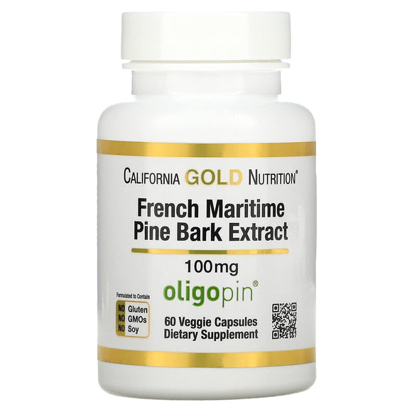 CGN, French Maritime Pine Bark Extract, Oligopin, 100 mg, 60 Veggie Capsules