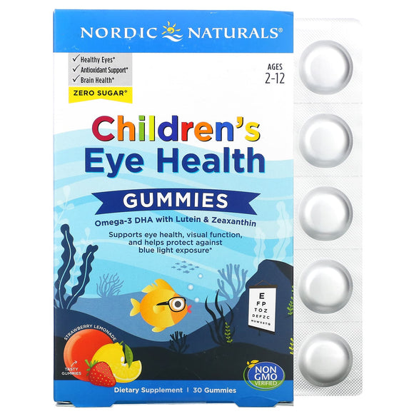 Children's Eye Health Gummies, Ages 2-12, Strawberry Lemonade, 30 Gummies