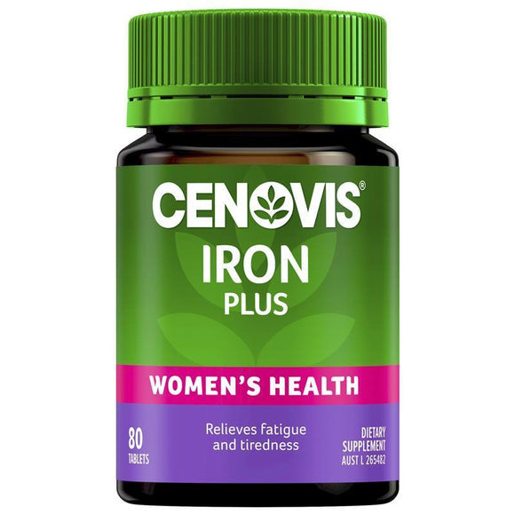 Cenovis Iron Plus for Women's Health + Energy - 80 Tablets