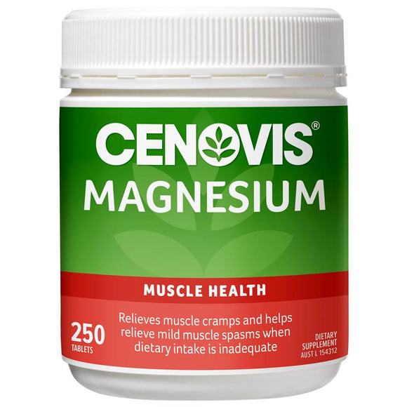 Cenovis Magnesium Muscle Health Supplement 250 Tablets Exclusive Size