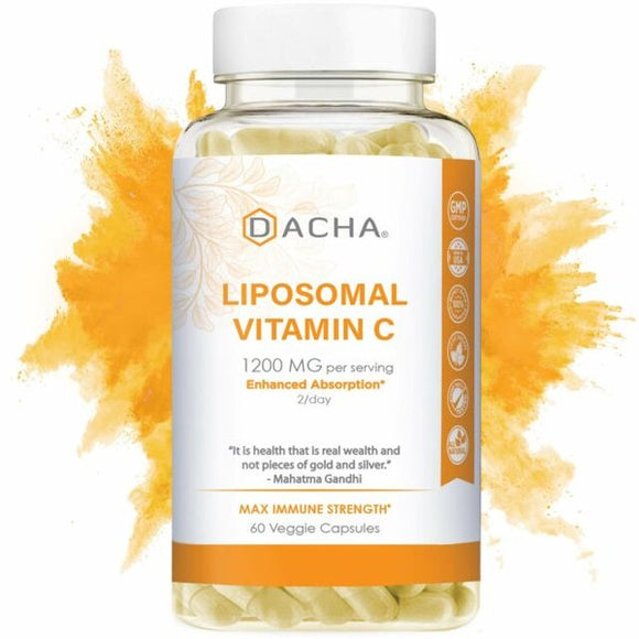 [READY] DACHA Nutrition Natural Liposomal Vitamin C Buffered 1200mg Collagen 60 Veggie Caps