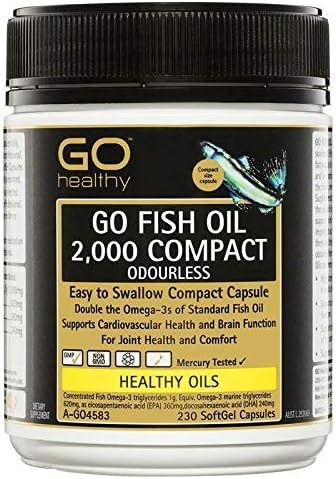 [READY] GO Healthy Fish Oil 2000 Compact Odourless 230 Softgel Capsules