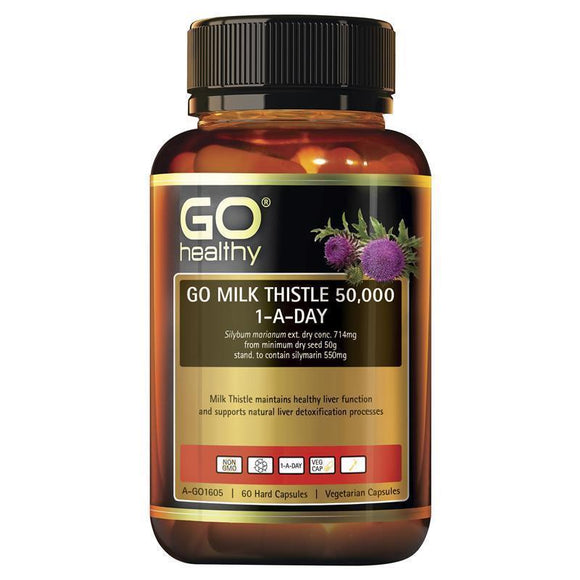 [READY] GO Healthy Milk Thistle 50000mg 1-A-Day 60 Vege Capsules