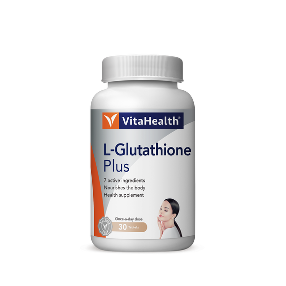 L Glutathione Plus 30s Supports fairer, whiter skin and lightens pigmentation