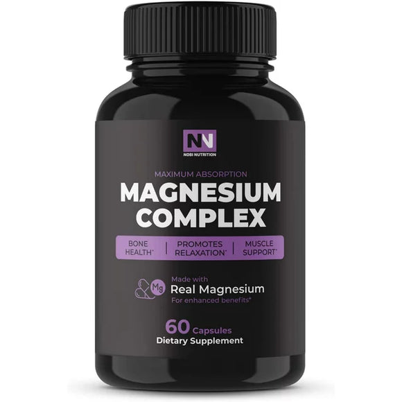 [READY] MAGNESIUM OXIDE CITRATE COMPLEX | HIGH ABSORPTION NON-GMO GLUTEN SOY AND DAIRY FREE | 500MG VEGETARIAN CAPSULES (120 COUNT) BY NOBI NUTRITION