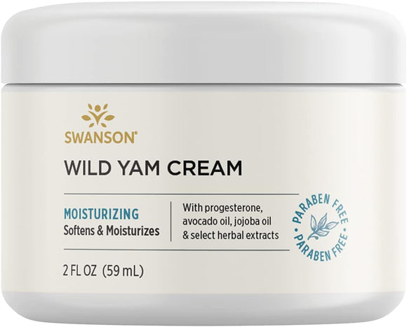 [READY] Swanson Wild Yam Cream Hormone Support Menopause Perimenopause Women's Health 2 fl Ounce (59 ml) Cream