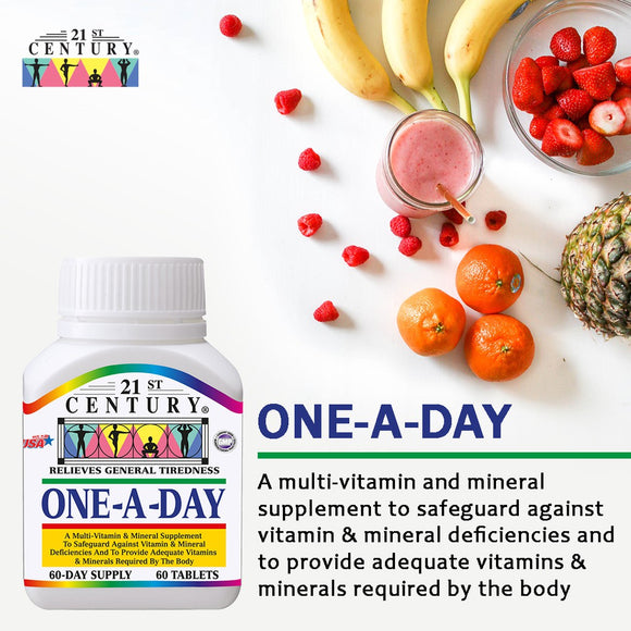 21st Century One-A-Day (60 Tablets) Multivitamin & Multimineral formula