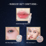 Flower Knows Moonlight Mermaid Series Makeup Set Lip Gloss Blush Setting Powder Set