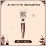 Flower Knows Chocolate Wonder-Shop Stippling Brushz Face Brush Highlighter Bronzer Contour Soft Makeup Brush