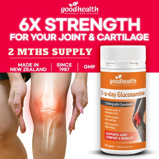 6X Strength Glucosamine Chondroitin 2 Months, Glucosamine Supplement - Knee Pain Relief in 14 Days - Joint Supplemen