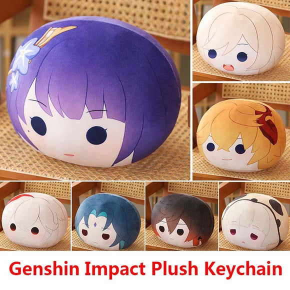 Game Genshin Impact Birthday Gifts Xiao Tartaglia Key Chain Bag Pendant Raiden Shogun Plush Toy Plush Doll