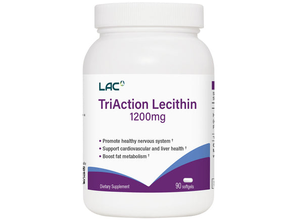 LAC TriAction Lecithin 1200mg (90 softgels)