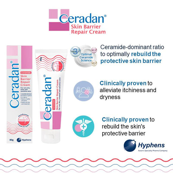 Ceradan Ceramide Skin Barrier Repair Cream (80g) ORI SG