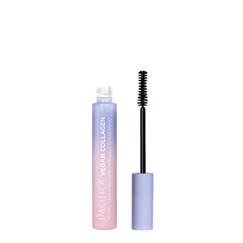 Pacifica Beauty, Vegan Collagen Fluffy Lash Black Mascara, For Volume and Length, Feathery Full Lashes, Clean Makeup, Talc Free, Silicone-Free, Vegan and Cruelty Free
