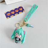Ins Cute Hatsune Miku Keychain For Women Creative Car Bag Key Ring Pendant Gifts