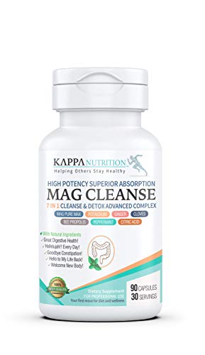 (90 Capsules), 7 in 1 Cleanse and Detox, Aids Digestive System, Regularity, Prevents Constipation, Track System Cleanse, Healthy Gut Flora, Gut Health, Kick-Starts Weight Loss, from Kappa Nutrition.