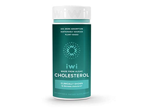 iwi Cholesterol Clinically Proven for Healthy Cholesterol Levels and Supports Overall Cardiovascular Health | Vegan Algae Omega 3 + EPA | 30 Day Supply