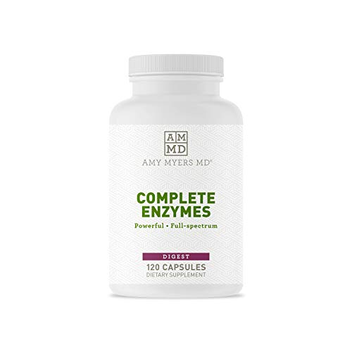 Dr. Amy Myers Digestive Enzymes Capsules – 19 Enzymes to Support Gut Health, Bloating & Gas Relief - Amylase, Lipase, Lactase, Alkaline Protease, Sucrase + More – 120 Vegetarian Capsules