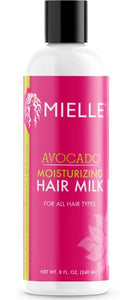 Mielle Organics Avocado Moisturizing Hair Milk for All Hair Types, Moisturizing Lotion for Dry & Thirsty Hair, 8 Ounces
