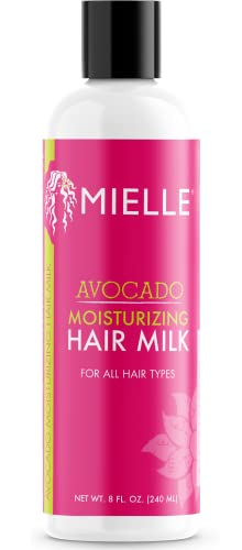 Mielle Organics Avocado Moisturizing Hair Milk for All Hair Types, Moisturizing Lotion for Dry & Thirsty Hair, 8 Ounces