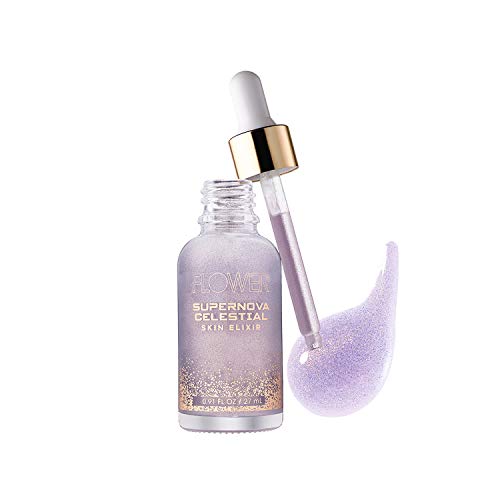 Flower Beauty Supernova Celestial Skin Elixir - Vegan Makeup Face Primer with Ultra-light Texture & Fast Absorbing Formula, Contains 6 Antioxidant Rich Oils with Smoothing & Brightening Effect