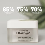 Filorga Time-Filler Eyes Daily Anti Aging and Wrinkle Reducing Eye Cream With Hyaluronic Acid to Minimize Wrinkles and Dark Circles, Lift Eyelids, and Enhance Lashes, 0.5 oz.