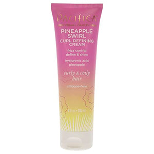 Pacifica Beauty, Pineapple Curls Curl Defining Cream, For Curly, Coily and Textured Hair Types, Fresh Pineapple Scent, With Hyaluronic Acid + Coconut Oil, Silicone Free, 100% Vegan and Cruelty Free