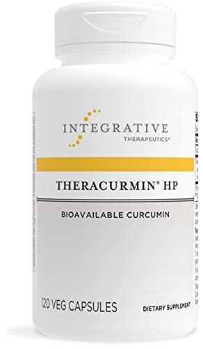 Integrative Therapeutics Theracurmin HP - Curcumin -Turmeric Supplement - for Muscle Recovery and Relief of Minor Pain Due to Occasional Overuse* - Vegan - Dairy Free - Gluten Free - 120 Capsules