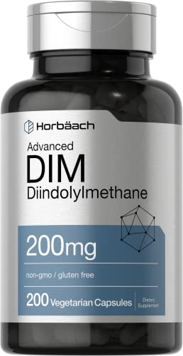 DIM Supplement 200mg | Advanced Diindolylmethane | 200 Veggie Capsules | Vegetarian, Non-GMO, Gluten Free | by Horbaach