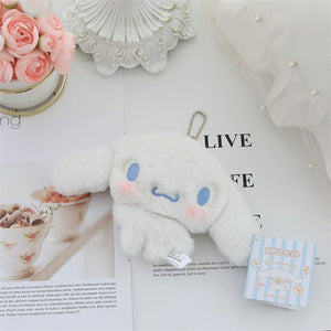 4style Sanrio Series Cinnamoroll Plush Bag Toy Soft Stuffed Peluches Purse Shouder Crossbody Doll Gift for Girls