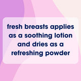 Fresh Body Fresh Breasts Anti-Chafing Deodorant Lotion to Powder, 3.4 Fl Oz - Anti Chafing Whole Body Deodorant for Women, Under Boob Sweat and Inner Thighs - No Talc, Aluminum and Fragrance