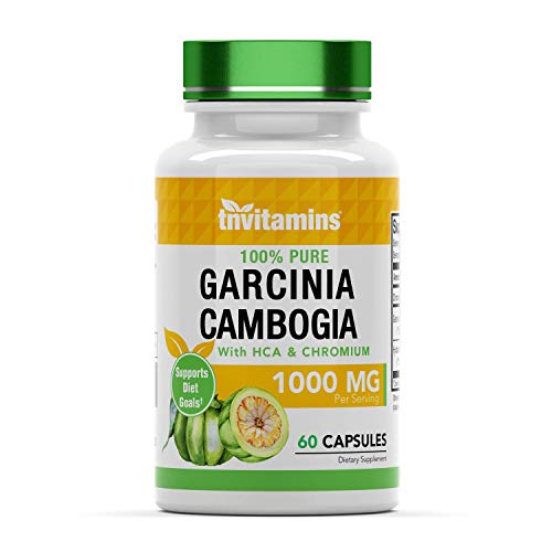 Garcinia Cambogia Extract Capsules (1000 MG x 60 Pills) with HCA & Chromium | Weight Loss Pills for Women & Men* | Appetite Suppressant for Weight Loss | by TNVitamins