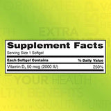 2 Pack of Kirkland Maximum Strength Vitamin D3 600 Softgels - 1200 Total Softgels 2000 I.U.