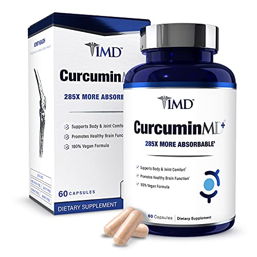 1MD CurcuminMD Plus - Turmeric Curcumin with Boswellia Serrata - 285x More Absorbable | Joint Pain Relief, Anti-Inflammatory, Antioxidant Supplement | 60 Capsules
