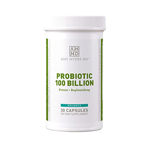 Dr. Amy Myers Best Probiotics 100 Billion CFU Per Capsule - for Women & Men - Powerful Combination of Doctor Approved Strains - Supports Healthy Digestion and Gut Microbiome - One Month Supply