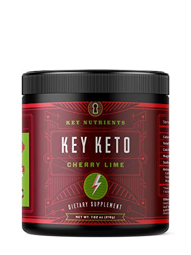 Exogenous Ketone Supplement, Key Keto: Cherry Lime 15 Servings Ketone Drink for Ketosis, Instant Keto Mix - Puts You into Ketosis Quick, Helps Keto Diets, Increases Energy - Keto BHB Powder