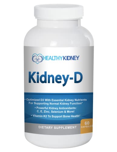 Kidney-D Kidney Supplement. Vitamin D Optimized for Kidney Support. Vitamin D3 and 7 Kidney Vitamins and Nutrients Designed for Kidney Health and More. A Kidney Supplement for Kidney Health!