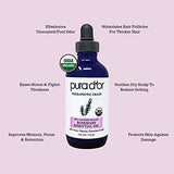 PURA D'OR Organic Rosemary Essential Oil (4oz with Glass Dropper) 100% Pure & Natural Therapeutic Grade for Hair, Body, Skin, Aromatherapy Diffuser, Relaxation, Massage, Mood, Relief, Home, DIY Soap