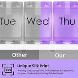 2-Pack Large Weekly Pill Organizer 1 Times a Day, 7 Day AM PM Pill Case, Travel Pill Box Twice a Day, Oversized Daily Medication Organizer for Vitamin Supplement and Big Fish Oil. (Purple)