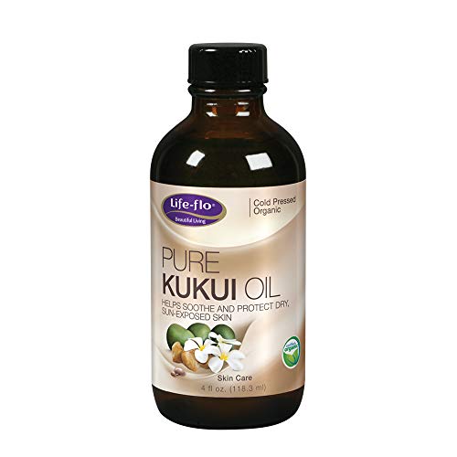 Life-Flo Pure Organic Kukui Oil | Gentle Face, Body & Hair Moisturizer | Soothes & Protects Dry, Sun-Exposed Skin & Damaged Hair | Cold-Pressed | 4oz
