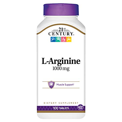 21st Century L-Arginine 1000mg, Maximum Strength 100 Tablets