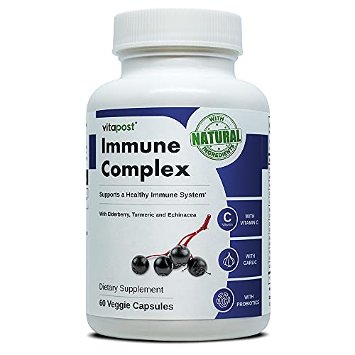 Immune Complex | Support for a Healthy Immune System. with Vitamin C, Elderberry, Zinc and More. Dietary Supplement, 60 Capsules