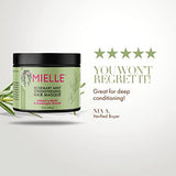 Mielle Organics Rosemary Mint Strengthening Hair Masque, Essential Oil & Biotin Deep Treatment, Miracle Repair for Dry, Damaged, & Frizzy Hair, 12 Ounces