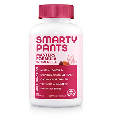 SmartyPants Women's Masters 50+ Multivitamin: Vitamin C, D3 & Zinc for Immunity, Lutein/Zeaxanthin for Eye Health*, CoQ10 for Heart Health, Omega 3 Fish Oil (EPA & DHA), B6, 120 Count (30 Day Supply)