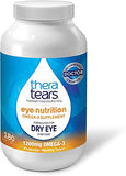TheraTears 1200mg Omega 3 Supplement for Eye Nutrition, Organic Flaxseed Triglyceride Fish Oil and Vitamin E, 180 Count