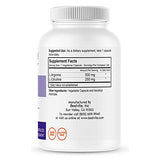 L-Arginine L-Citrulline 500mg / 250mg Vegan (240 Vegetarian Capsules) - No Stearates - No Dicalcium Phosphate - Non GMO - Gluten Free